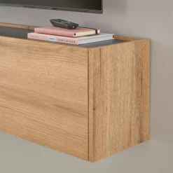 Wohnen Esszimmerschränke*Hänge-TV-Board in Wildeiche Optik und Anthrazit - Colomania