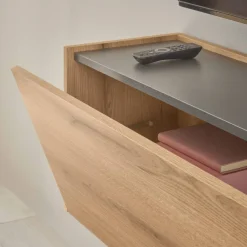 Wohnen Esszimmerschränke*Hänge-TV-Board in Wildeiche Optik und Anthrazit - Colomania