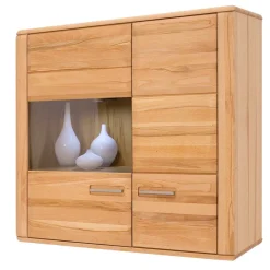 Wohnen Vitrinen|Wohnzimmer-Vitrinen*Hängevitrine Athias aus Kernbuche teilmassiv
