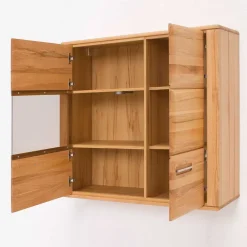 Wohnen Vitrinen|Wohnzimmer-Vitrinen*Hängevitrine Athias aus Kernbuche teilmassiv