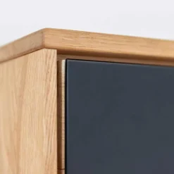 Wohnen Hängevitrine aus Eiche und Glas - Masicuri