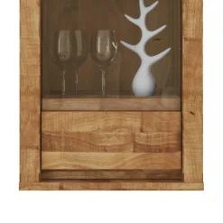 Wohnen Esszimmer-Vitrinen*Hängevitrine Nadalia aus Wildeiche Massivholz