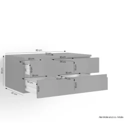 Wohnen Hänge-Waschtisch in Anthrazit mit Hochglanz Front - Hatai