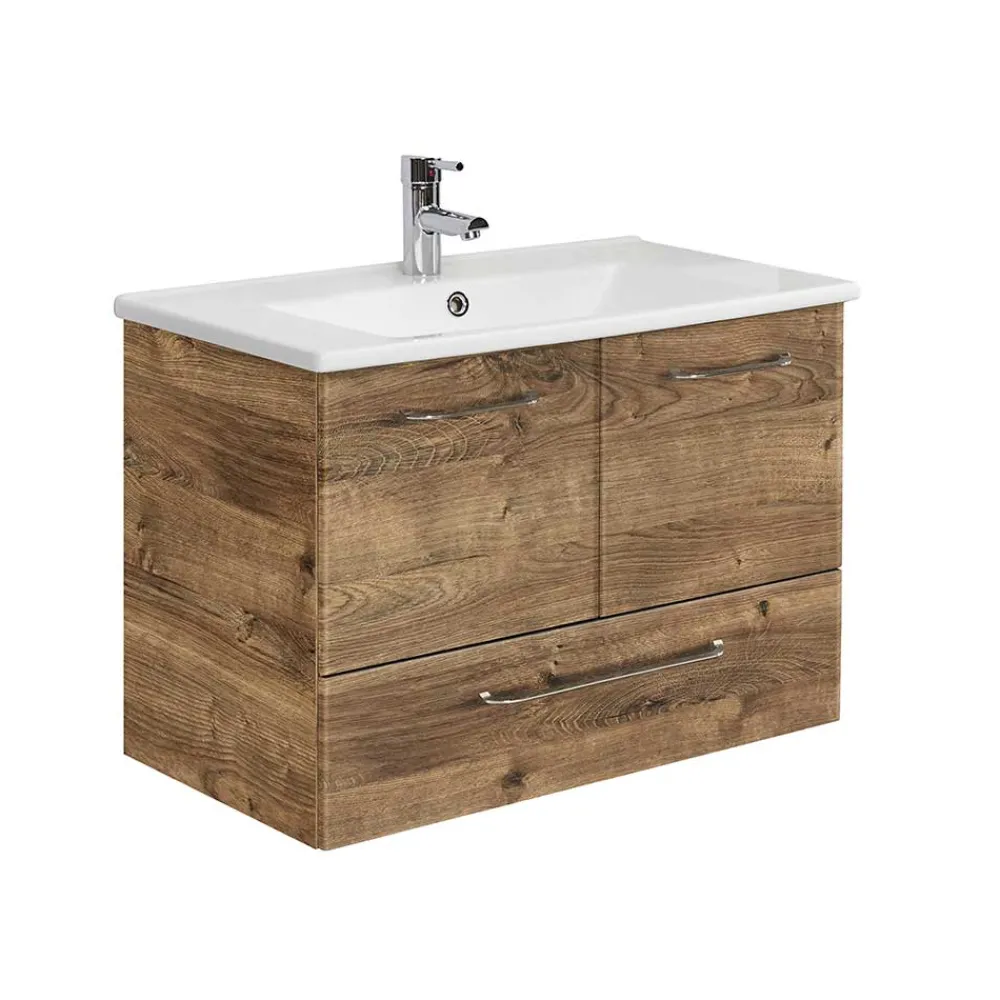 Wohnen Waschtisch|Waschbeckenunterschränke*Hänge-Waschtisch mit Keramikbecken - Miss X