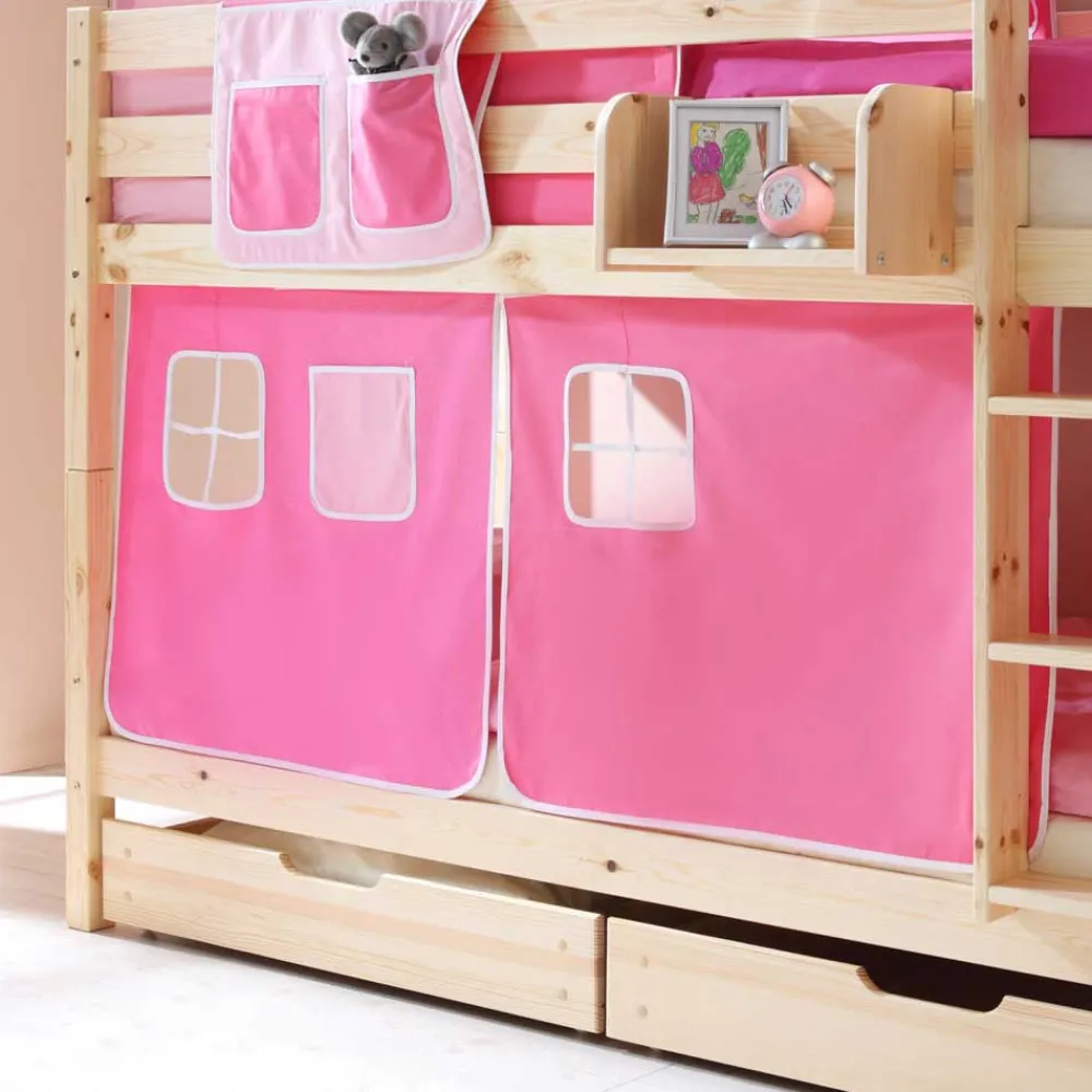 Wohnen Kindermöbel|Kinderbetten*Hochbett Amy in Kiefer Massivholz