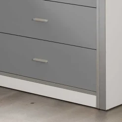 Wohnen Jugendbetten|Kinderbetten*Hochbett Boro in Weiß-Grau