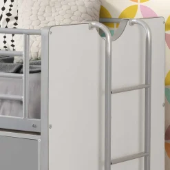 Wohnen Jugendbetten|Kinderbetten*Hochbett Boro in Weiß-Grau