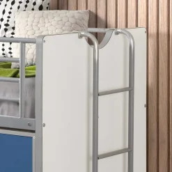 Kinder Wohnen Hochbett Musty in Weiß-Blau