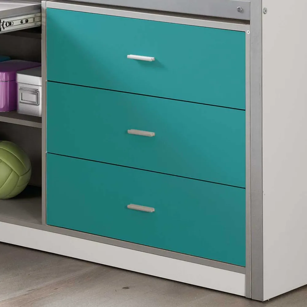 Kinder Wohnen Hochbett Nowy in Blau