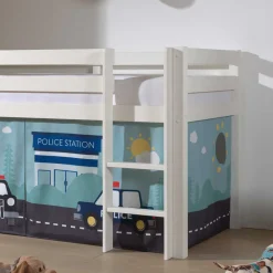 Wohnen Kindermöbel|Kinderbetten*Hochbett Polizeibett in Weiß - Trian