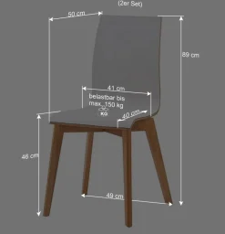 Wohnen Küchenstühle|Esszimmerstühle*Hochdrucklaminat Stuhl in Weiß - Sonda (2er Set)