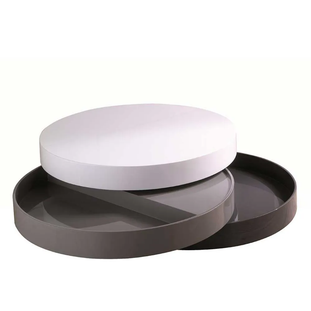 Wohnen Designermöbel*Hochglanz Design Wohnzimmertisch drehbar - Tulima