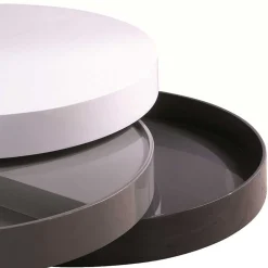 Wohnen Designermöbel*Hochglanz Design Wohnzimmertisch drehbar - Tulima