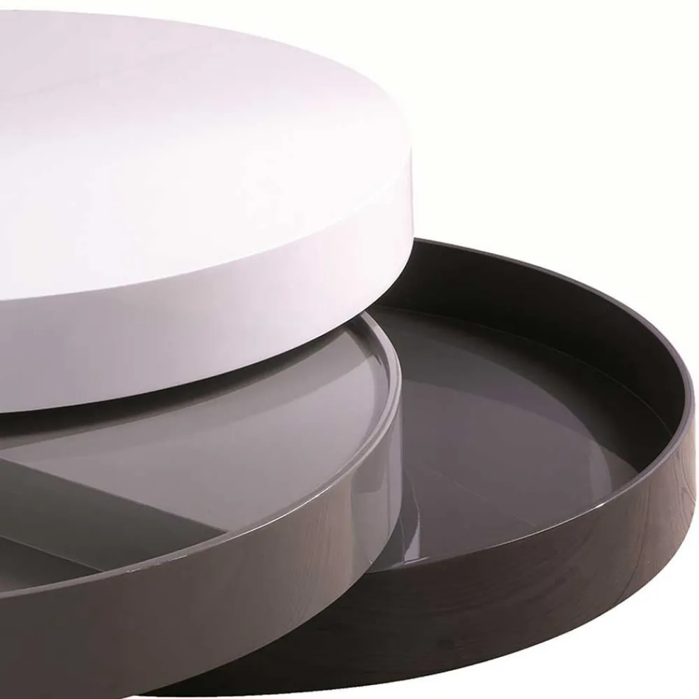 Wohnen Designermöbel*Hochglanz Design Wohnzimmertisch drehbar - Tulima