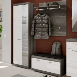 Wohnen Hochglanz Dielenmöbel Set - Nancys (dreiteilig)