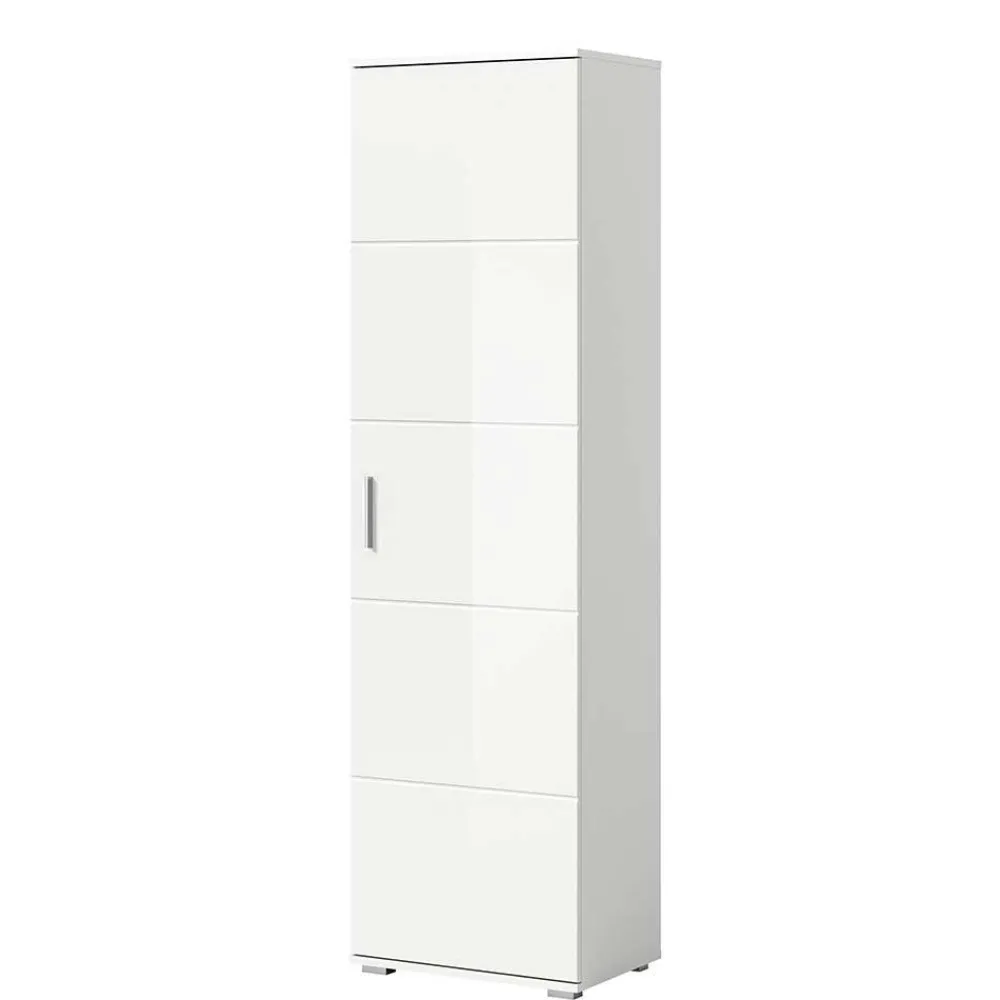 Wohnen Schränke|Garderobenschränke*Hochglanz Flurschrank in Weiß - Rugova