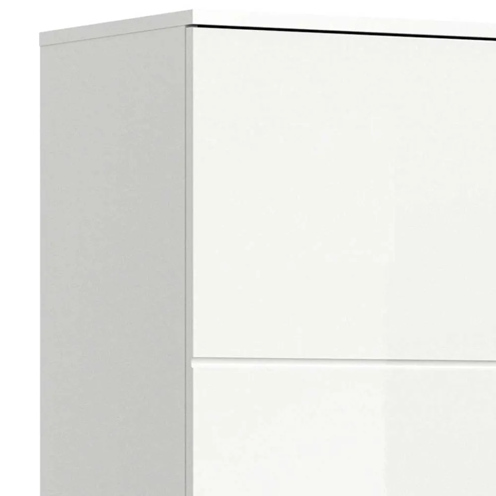 Wohnen Schränke|Garderobenschränke*Hochglanz Flurschrank in Weiß - Rugova