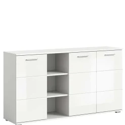 Wohnen Sideboards*Hochglanz Kommode in Weiß mit drei Türen - Rugova