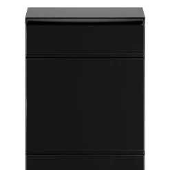 Wohnen Hochglanz Oberschrank fürs Bad in Schwarz - Culina