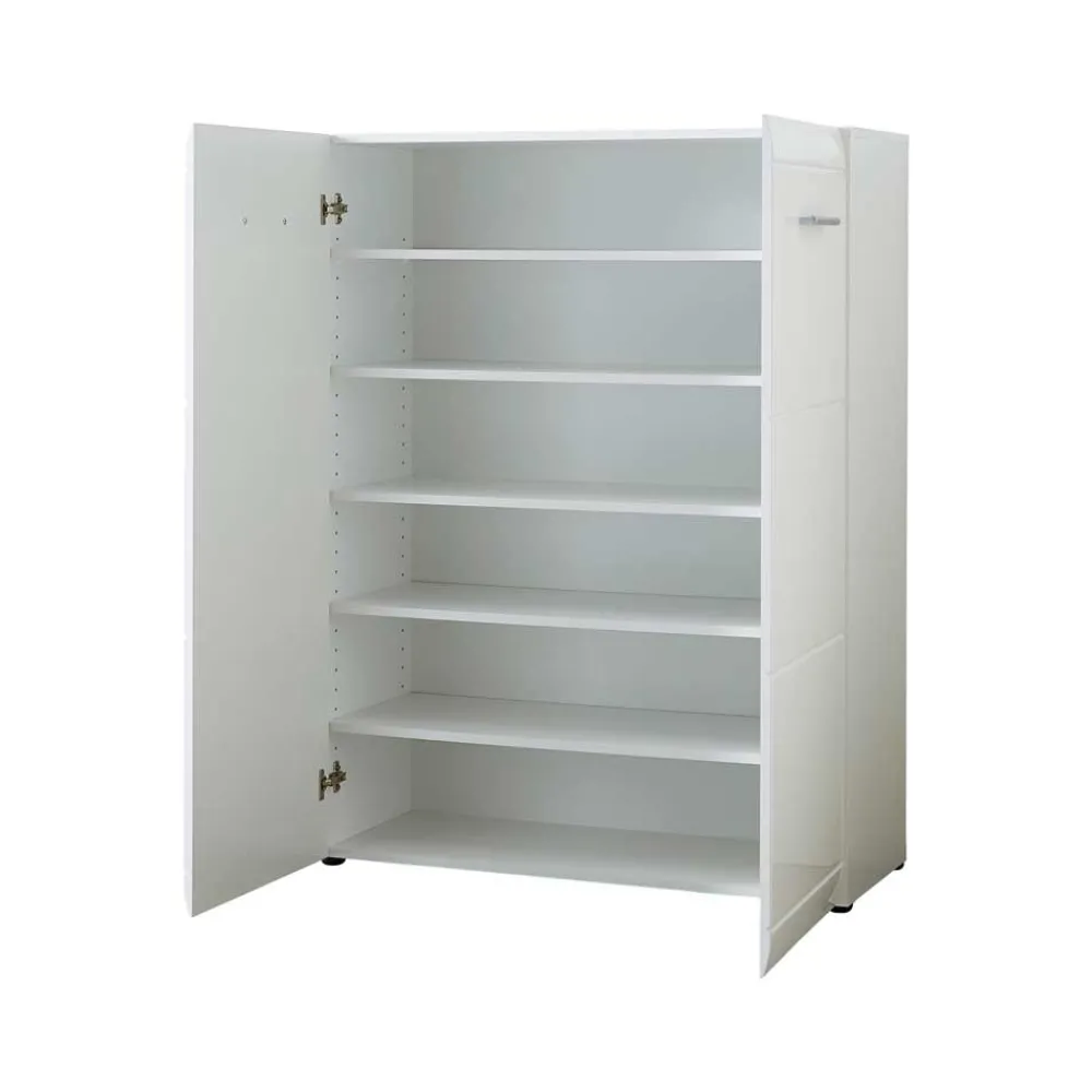 Wohnen Schuhschränke*Hochglanz Schuhschrank Tiondon in Weiß