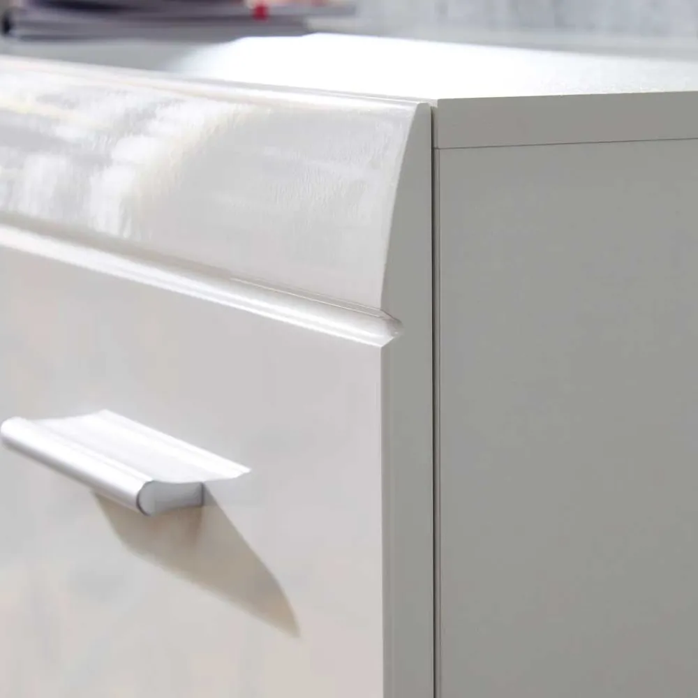 Wohnen Schuhschränke*Hochglanz Schuhschrank Tiondon in Weiß