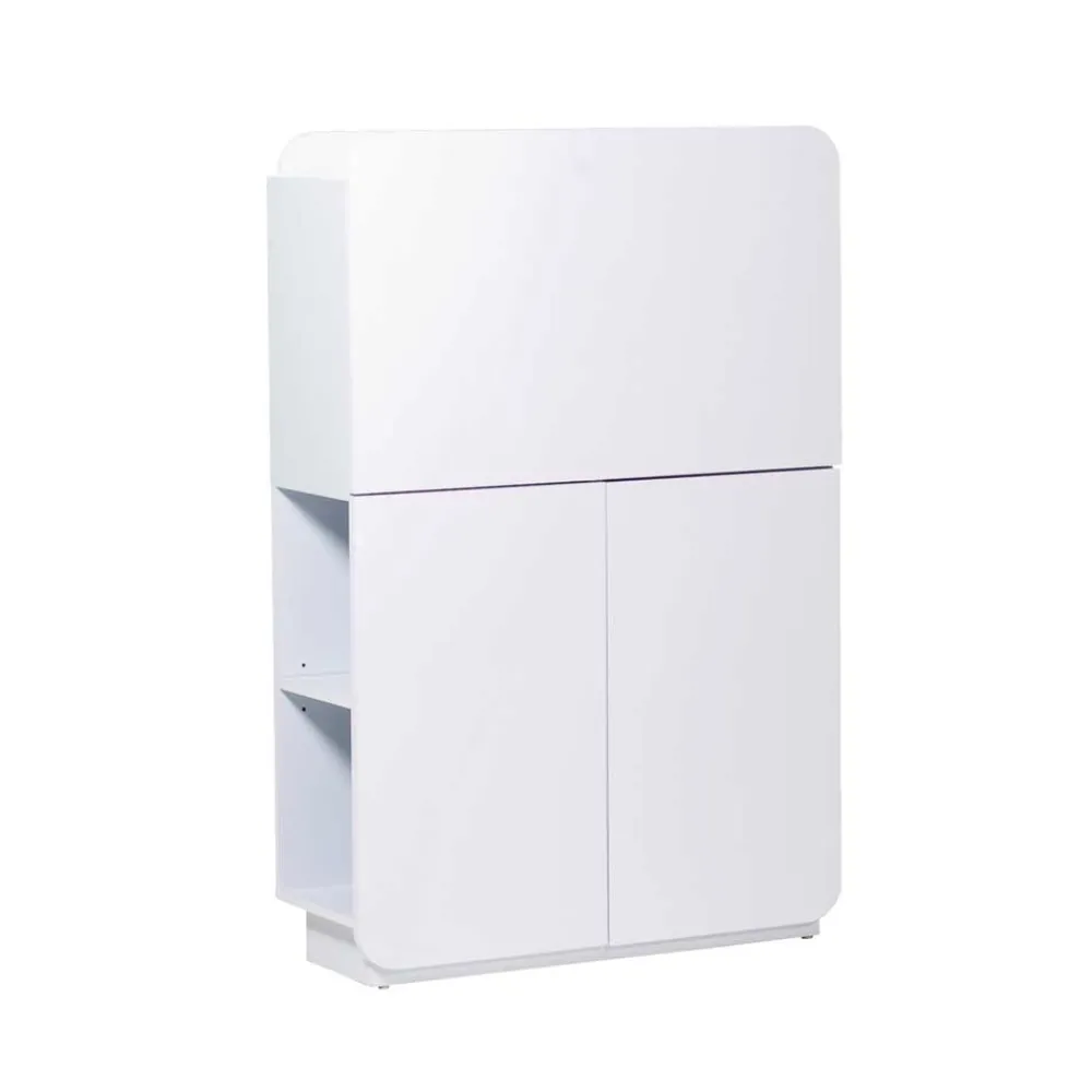 Wohnen Hochglanz Sekretär Vignola in Weiß