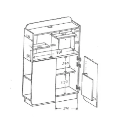 Wohnen Hochglanz Sekretär Vignola in Weiß
