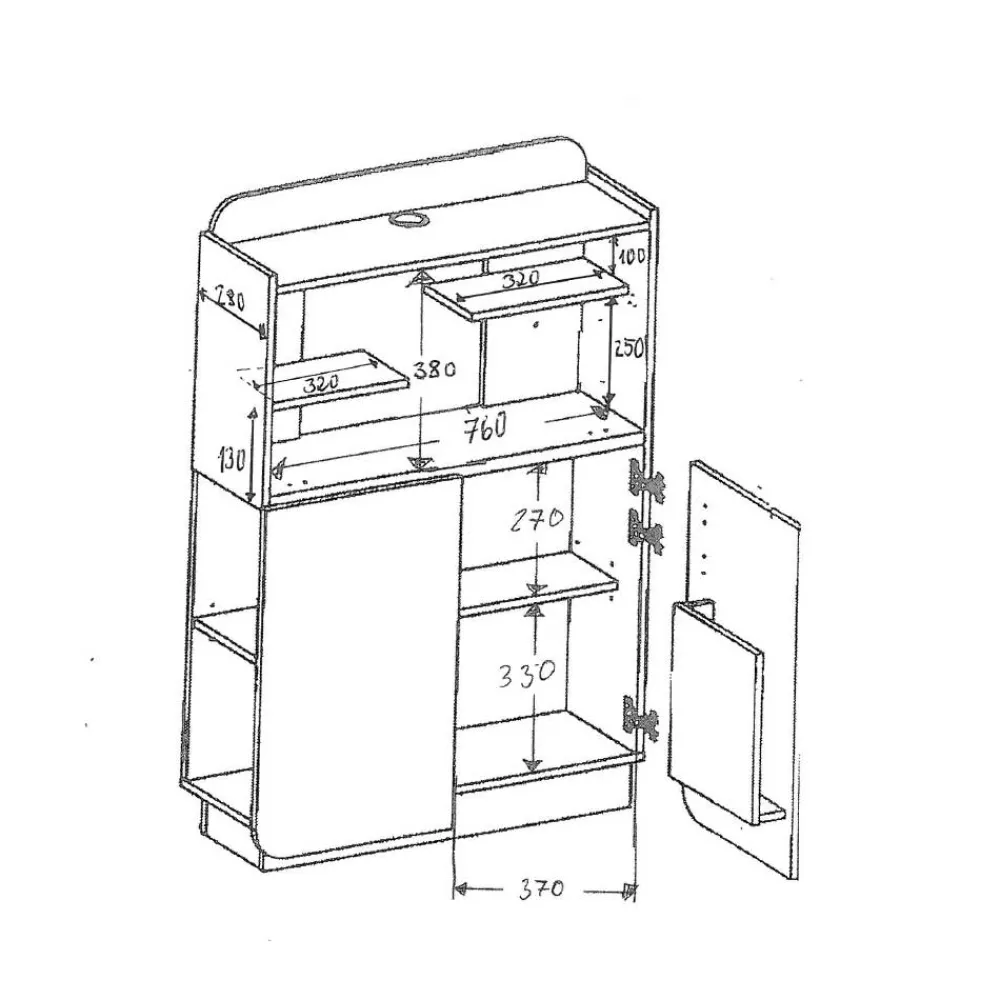 Wohnen Hochglanz Sekretär Vignola in Weiß