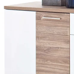 Wohnen Hochglanz Sideboard in Weiß - Icadro