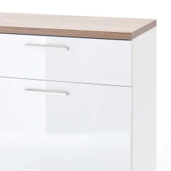 Wohnen Hochglanz Sideboard in Weiß - Icadro