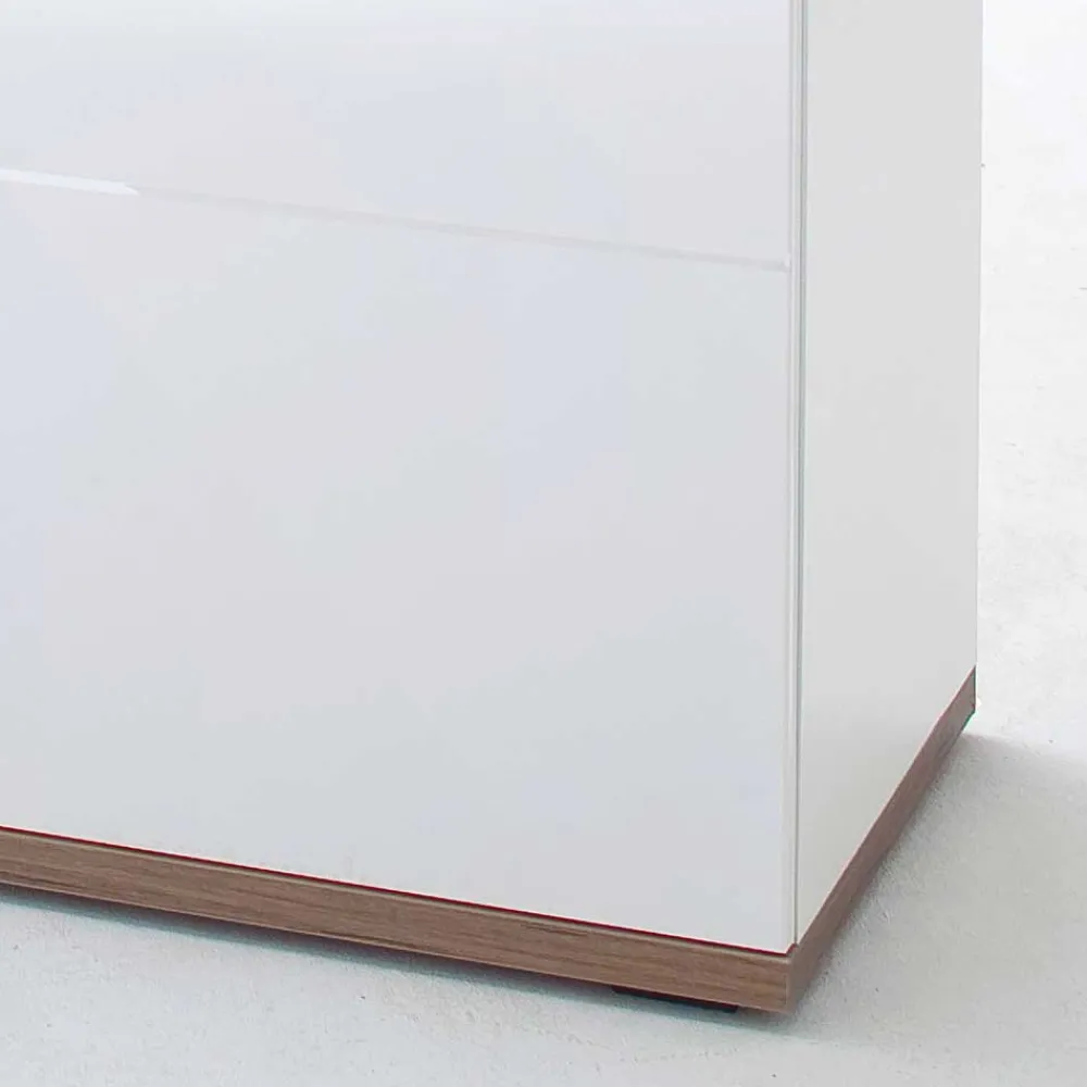 Wohnen Hochglanz Sideboard in Weiß - Icadro