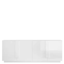 Wohnen Sideboards*Hochglanz Sideboard mit 4 Türen in Weiß - Kerym