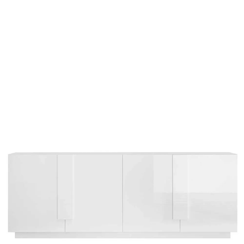 Wohnen Sideboards*Hochglanz Sideboard mit 4 Türen in Weiß - Kerym