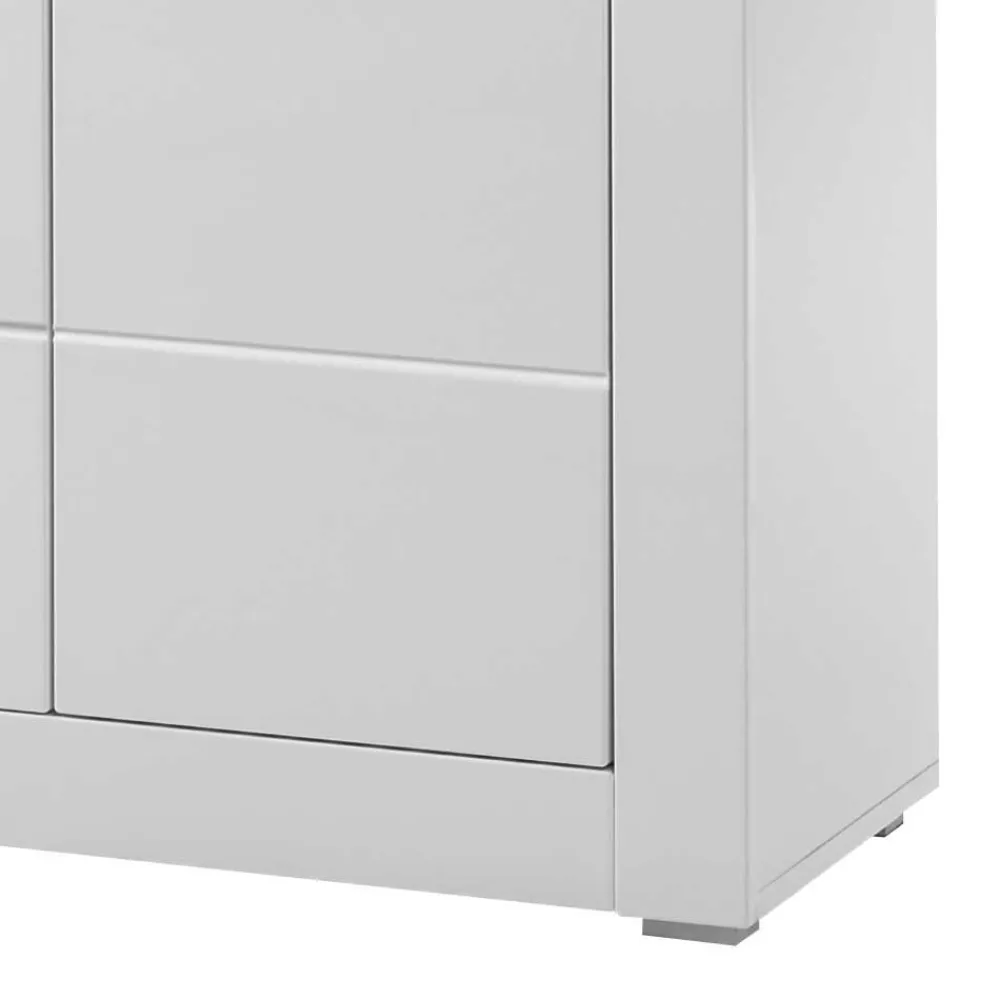 Wohnen Vitrinen|Wohnzimmer-Vitrinen*Hochglanz Vitrine in Weiß 3-türig Yulis mit Glaseinsatz