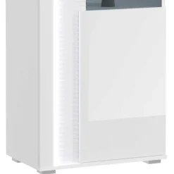 Wohnen Hochglanz Vitrine mit Licht in Weiß - Gomata