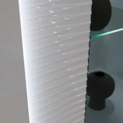 Wohnen Hochglanz Vitrine mit Licht in Weiß - Gomata