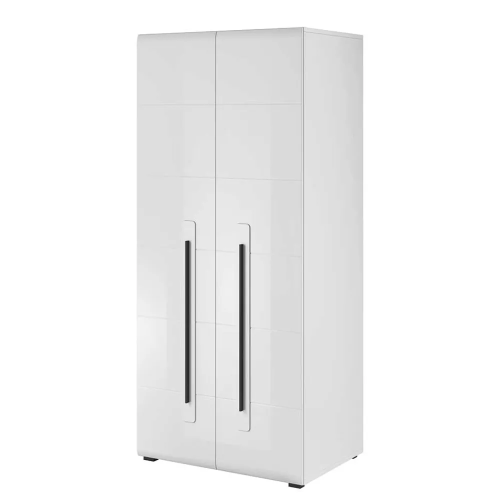 Wohnen Hochglänzender Schrank in Weiß - 2-türig - Baranoma