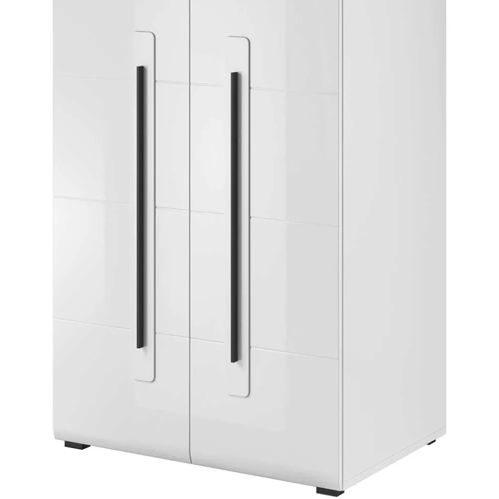 Wohnen Hochglänzender Schrank in Weiß - 2-türig - Baranoma