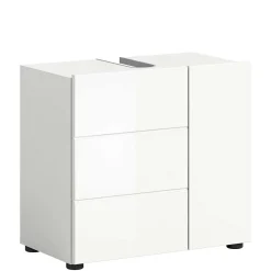 Wohnen Badschränke|Waschtisch*Hochglänzender Waschbeckenunterschrank in Weiß - Vitablos