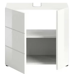Wohnen Badschränke|Waschtisch*Hochglänzender Waschbeckenunterschrank in Weiß - Vitablos