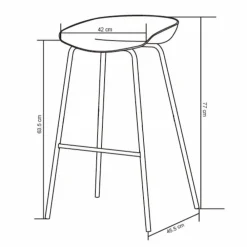 Wohnen Sessel & Hocker|Barhocker*Hochhocker in Schwarz Kunststoff PP - Terryola (4er Set)