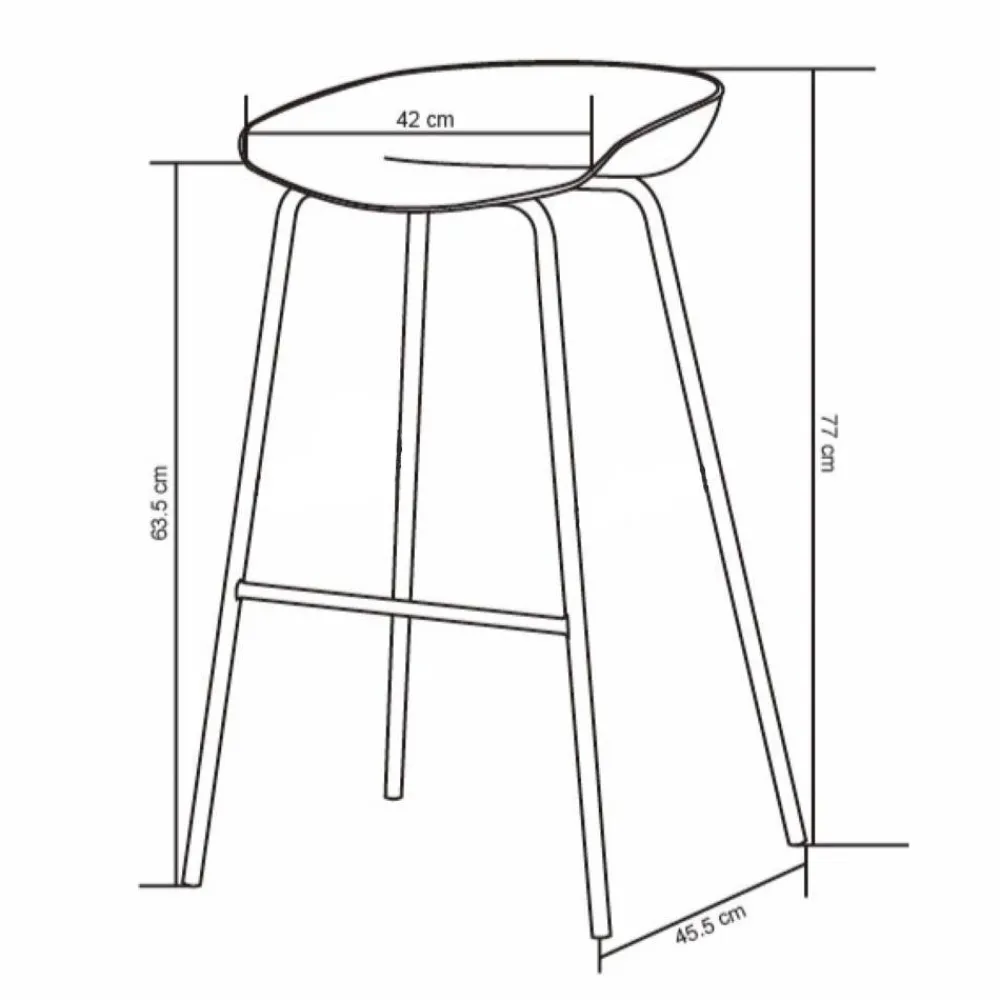 Wohnen Sessel & Hocker|Barhocker*Hochhocker in Schwarz Kunststoff PP - Terryola (4er Set)