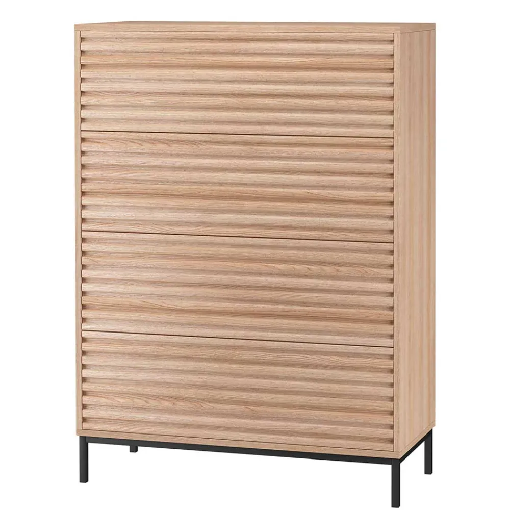 Wohnen Flurkommoden*Hochkommode in Eiche Holzoptik - Lunira