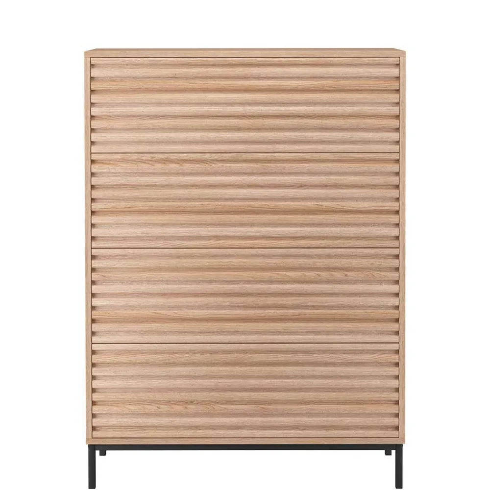 Wohnen Flurkommoden*Hochkommode in Eiche Holzoptik - Lunira