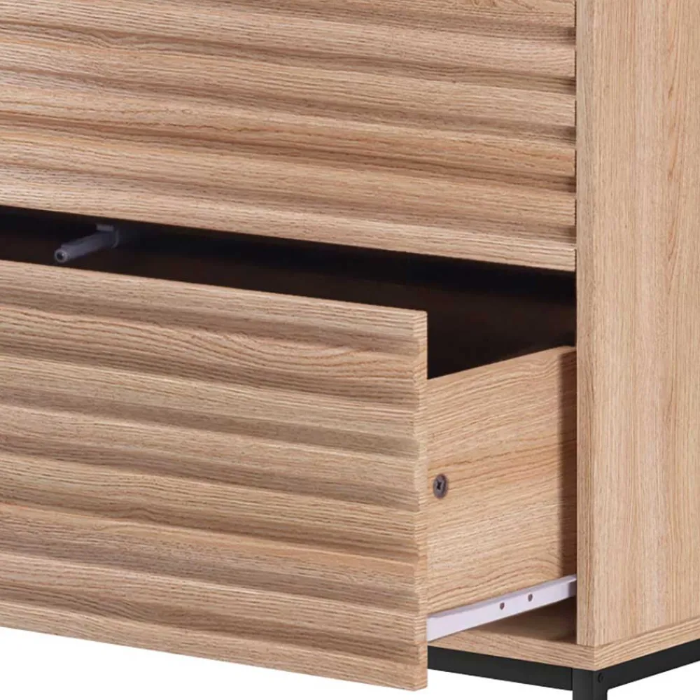 Wohnen Flurkommoden*Hochkommode in Eiche Holzoptik - Lunira