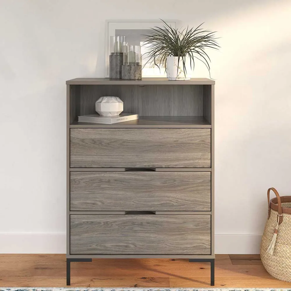 Wohnen Flurkommoden*Hochkommode in Holzoptik Eiche verwittert - Grafics