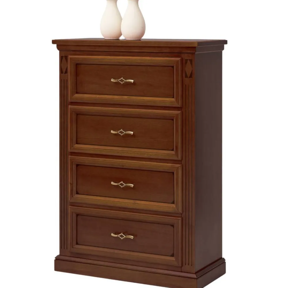 Wohnen Flurkommoden*Hochkommode in Walnussbraun - Dramos