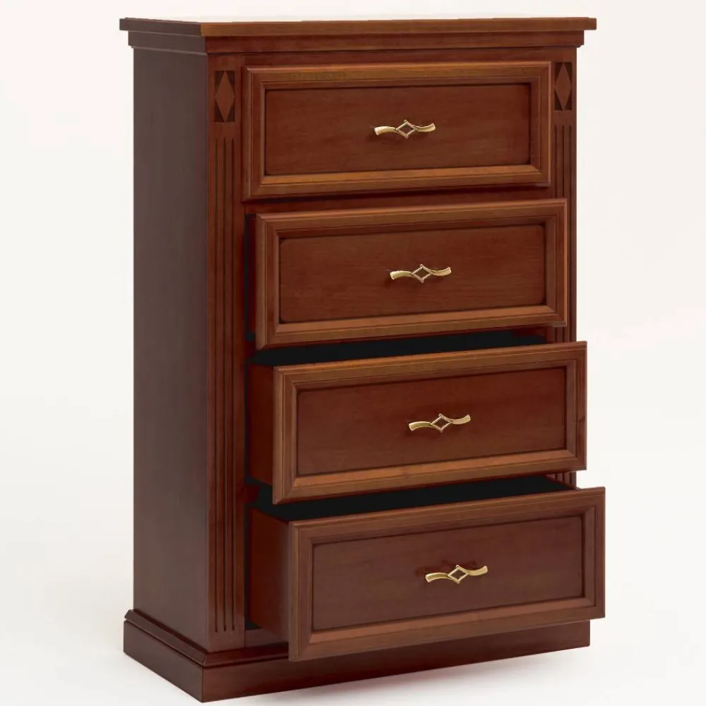 Wohnen Flurkommoden*Hochkommode in Walnussbraun - Dramos