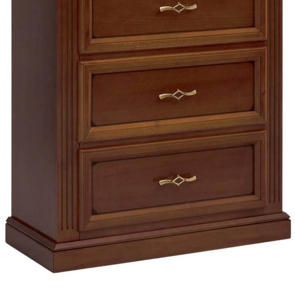 Wohnen Flurkommoden*Hochkommode in Walnussbraun - Dramos