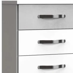 Wohnen Sideboards & Kommoden*Hochkommode in Weiß & Beton Optik - Hotti